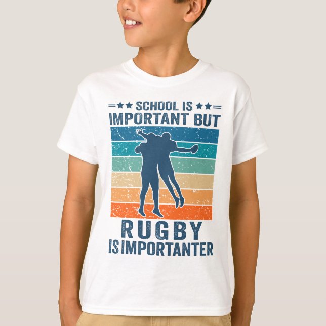 Camiseta La Escuela Es Importante, Pero El Rugby Es Importa (Anverso)