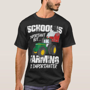 Camiseta La Escuela Es Importante Pero La Agricultura Es Im