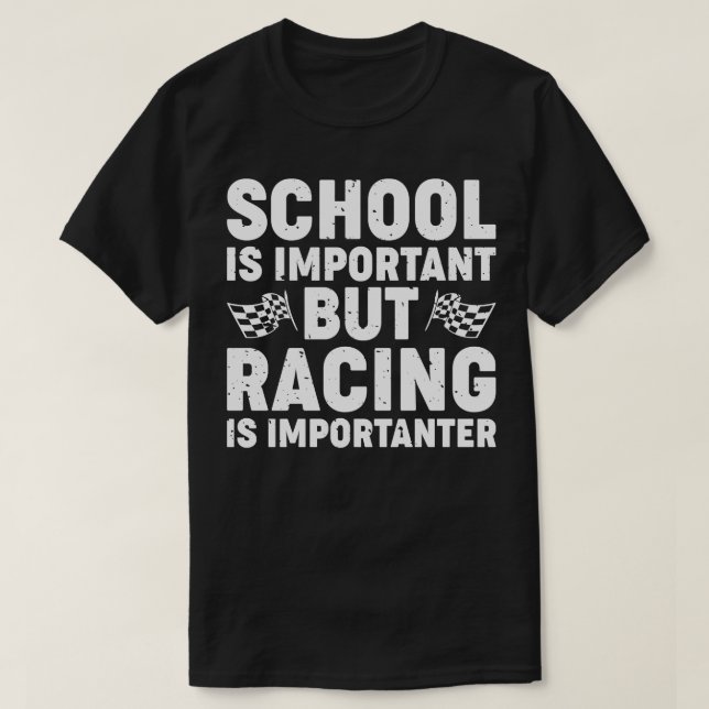 Camiseta La Escuela Es Importante, Pero La Carreras Es Impo (Diseño del anverso)