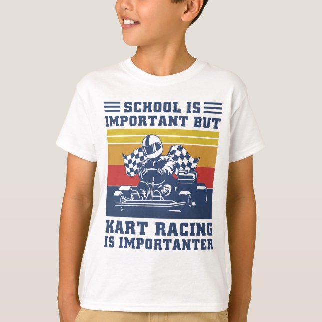 Camiseta La Escuela Es Importante, Pero La Carreras Kart Es (Anverso)