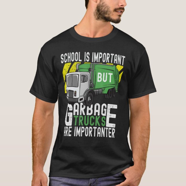 Camiseta La escuela es importante, pero los camiones de bas (Anverso)