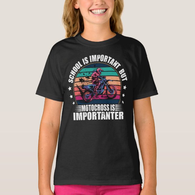 Camiseta La Escuela Es Importante, Pero Motocross Es Import (Anverso)