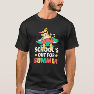 Camiseta La escuela está fuera de Verano con un Gato para l
