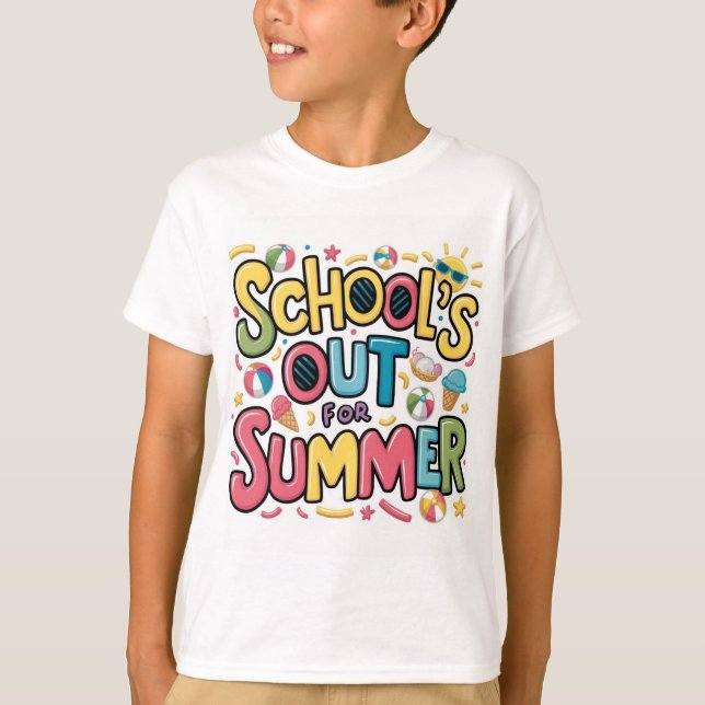 Camiseta ¡La escuela está fuera en verano! (Anverso)