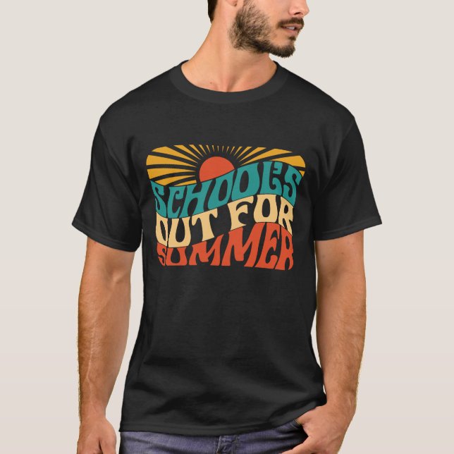 Camiseta La escuela está fuera en verano, divertida vacacio (Anverso)