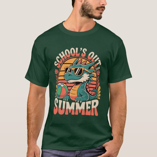 Camiseta La escuela está fuera en verano: momento de dejar  (Anverso)