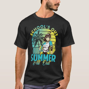 Camiseta La escuela está fuera Verano, vacaciones de playa
