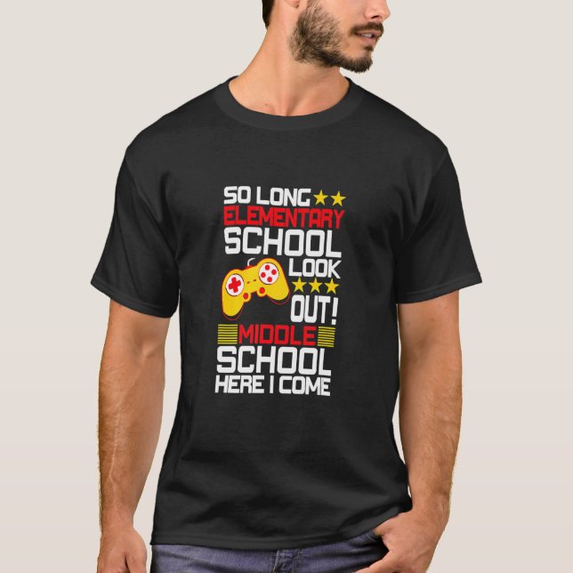 Camiseta La Escuela Media Aquí Estoy Tan Larga Escuela Prim (Anverso)