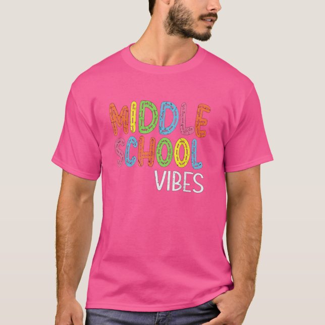 Camiseta La Escuela Media Vibes El Primer Día De La Escuela (Anverso)