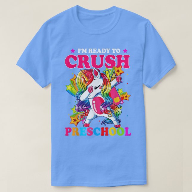 Camiseta La escuela preescolar dabando a Unicornio  (Diseño del anverso)