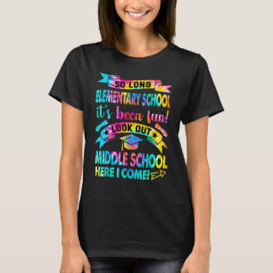 Camiseta La escuela primaria larga mira la escuela secundar