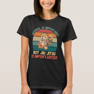 Camiseta La Escuela Retro Shiba Inu Es Importante Jiu Jitsu