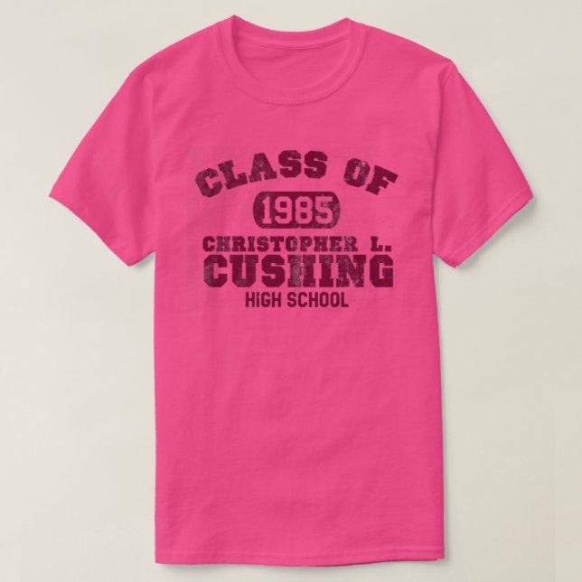 Camiseta La escuela secundaria Christopher L Cushing angust (Diseño del anverso)