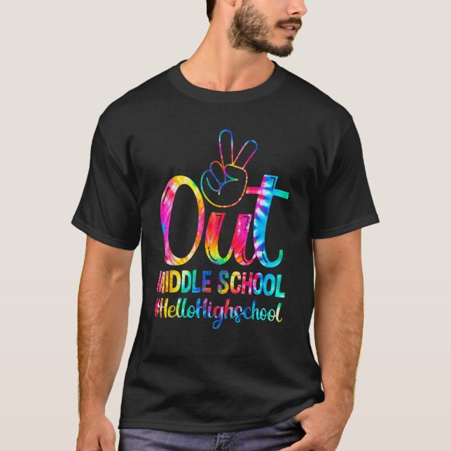 Camiseta La Escuela Secundaria Peace Out Middle Hello Regre (Anverso)