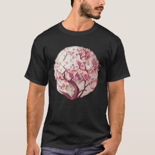 Camiseta La esfera geométrica de cerezo floreciente de prim