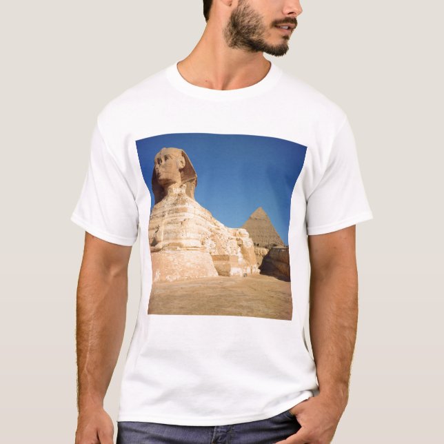 Camiseta La esfinge y la pirámide de Khafre, Giza (Anverso)