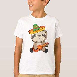 Camiseta La eslora mexicana Sombrero Ukulele Cinco de mayo
