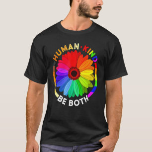 Camiseta La especie humana sea ambos Daisy Rainbow Lgbt All