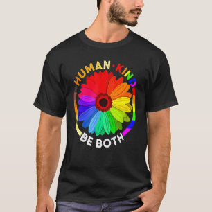 Camiseta La especie humana sea ambos Daisy Rainbow Lgbt All