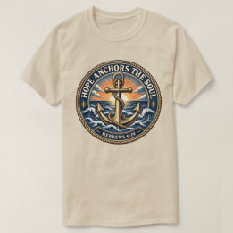 Camiseta La esperanza ancla el alma Náutico Hebreos 6:19