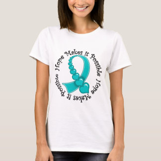 Camiseta La esperanza del cáncer ovárico lo hace posible