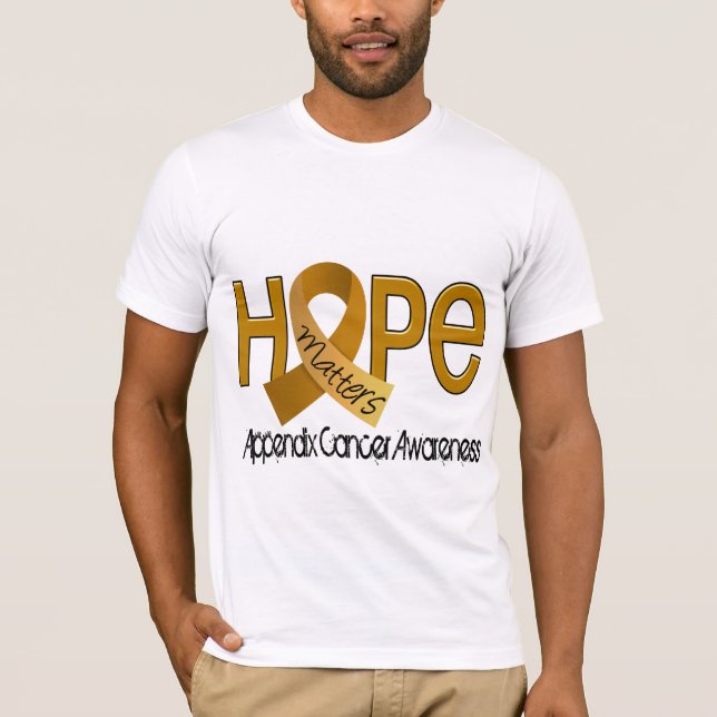 Camiseta La esperanza importa cáncer de 2 apéndices (Anverso)