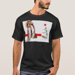 Camiseta La espiral de papel blanco de compras de Navidad d