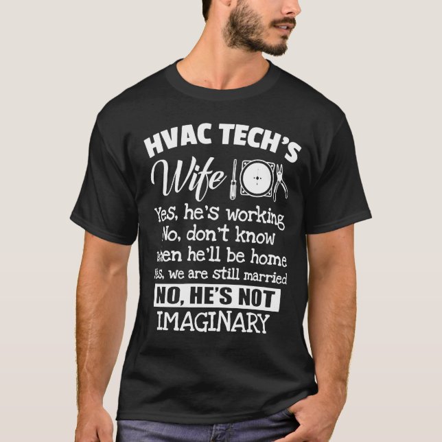 Camiseta La esposa de la tecnología de la HVAC (Anverso)
