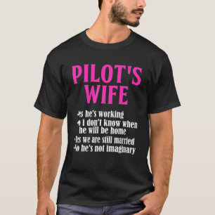 Camiseta La esposa del piloto responde a preguntas divertid