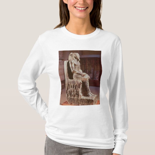 Camiseta La estatua de Khafre enthroned (Anverso)