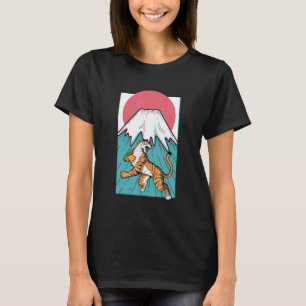 Camiseta La estética japonesa del tigre japonés fue Fuji Fu
