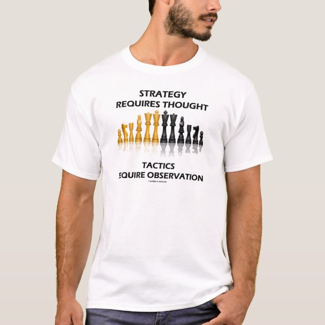 Camiseta La estrategia requiere la observación de las (Anverso)