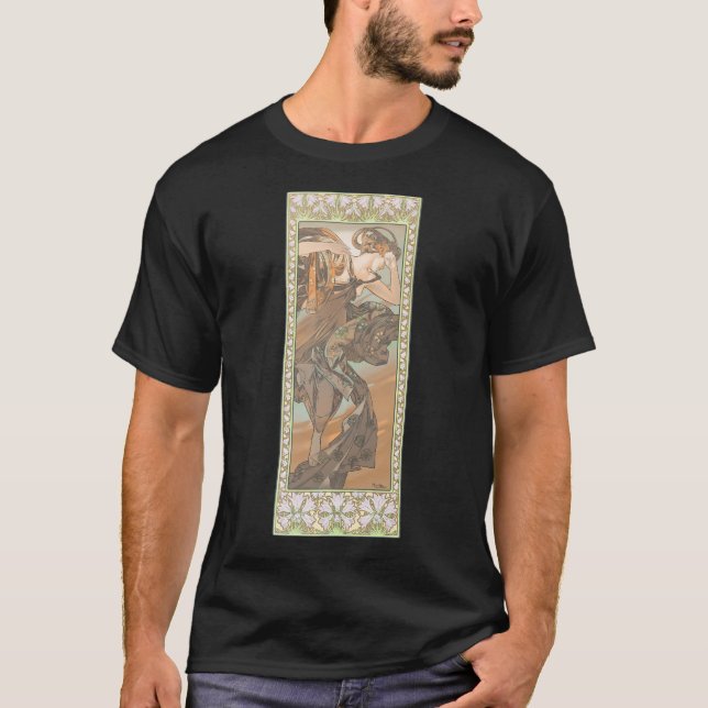 Camiseta La Estrella De La Noche De Alphonse Mucha. Alto (Anverso)