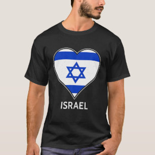 Camiseta La estrella judía israelí david corazón moldeado n