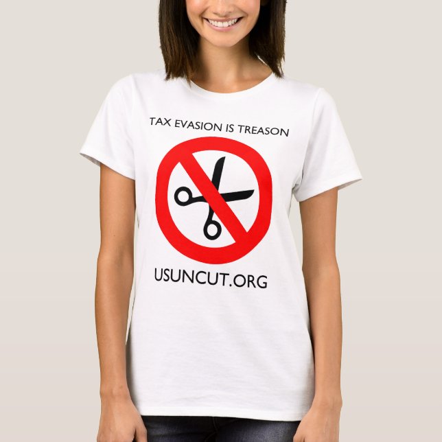 Camiseta La evasión fiscal es traición (Anverso)