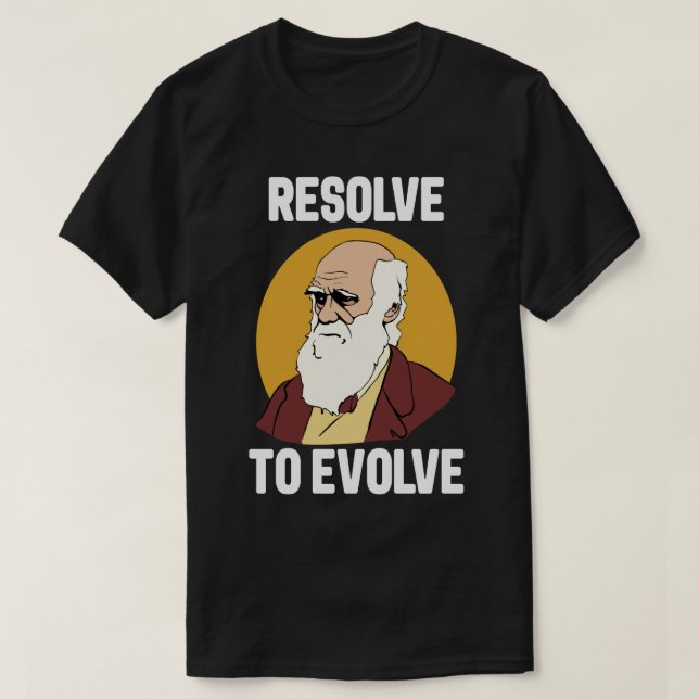 Camiseta La evolución de Charles Darwin (Diseño del anverso)
