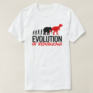 Camiseta La evolución de los republicanos en los dinosaurio