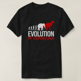 Camiseta La evolución de los republicanos en los dinosaurio