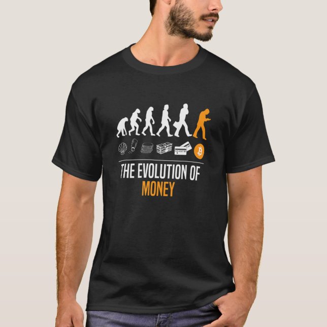 Camiseta La Evolución Del Cryp De La Criptomoneda De Bitcoi (Anverso)