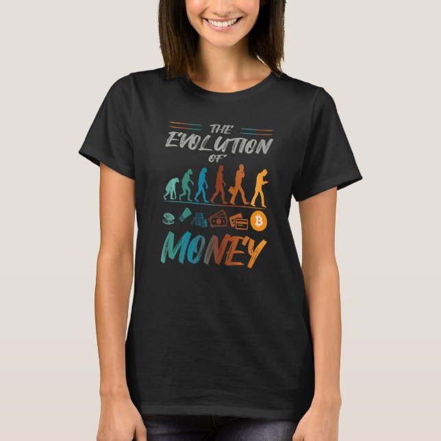 Camiseta La Evolución Del Dinero Crytocurrency (Anverso)