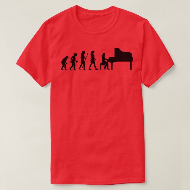 Camiseta La Evolución Del Piano De Las Mujeres Del Pianista (Diseño del anverso)