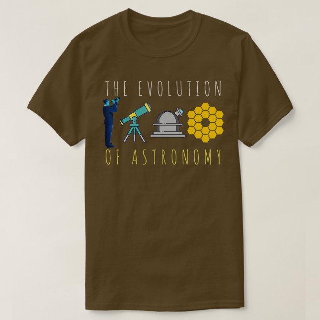 Camiseta La Evolución Del Telescopio Espacial Astronómico J (Diseño del anverso)