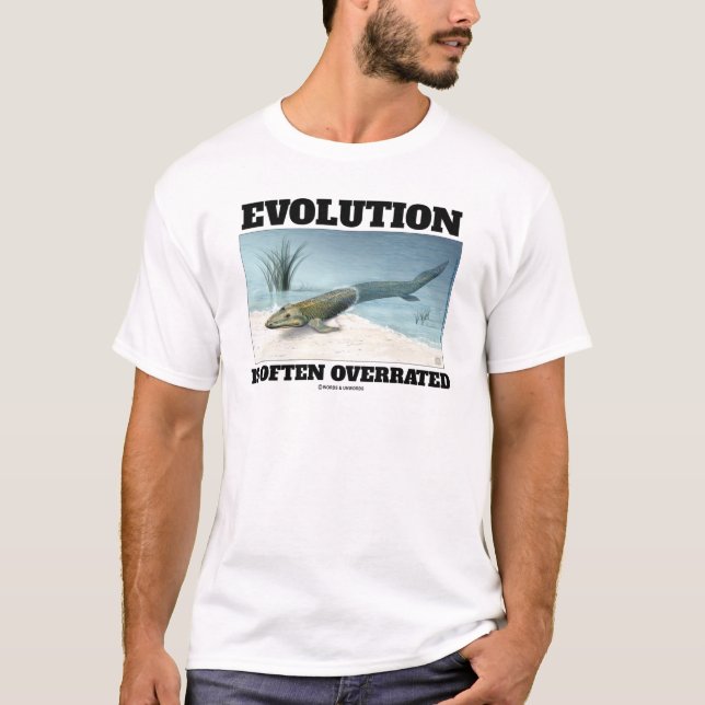 Camiseta La Evolución Es A Menudo Sobrevalorada Por Fishapo (Anverso)