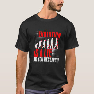 Camiseta La Evolución Es Falsa Haz Tu Investigación Premium