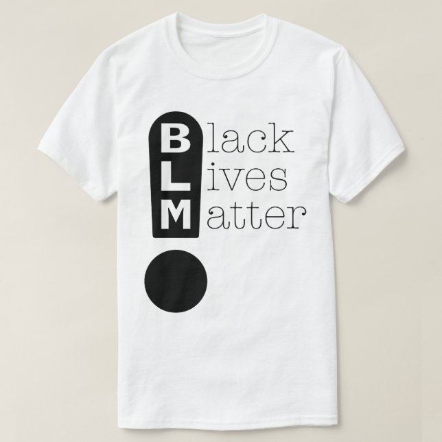 Camiseta La exclamación BLM marca que las vidas negras impo (Diseño del anverso)