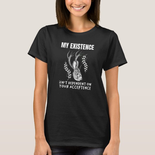 Camiseta La existencia no depende de la aceptación Antelabb (Anverso)