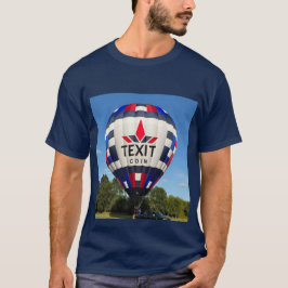 Camiseta La exploración de la moneda TeXit para minar globo