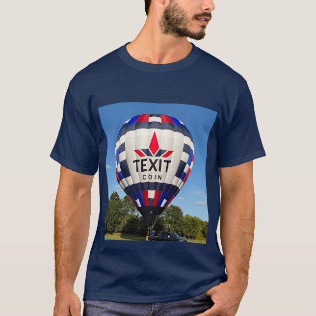 Camiseta La exploración de la moneda TeXit para minar globo (Anverso)