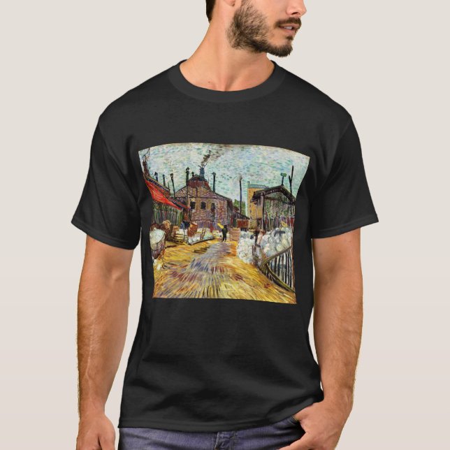 Camiseta La fábrica (1887) de Vincent Van Gogh (Anverso)