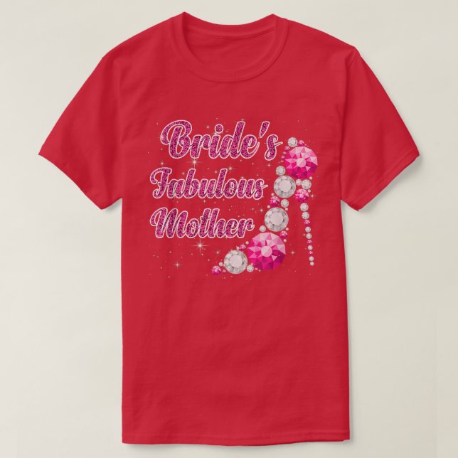 Camiseta La fabulosa madre de novia feliz Boda, mártir vint (Diseño del anverso)